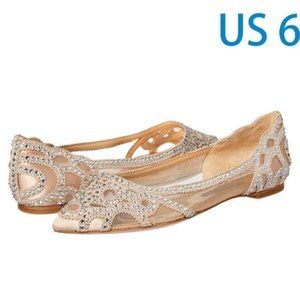 Badgley Mischka Flats,Latte/US6 M
